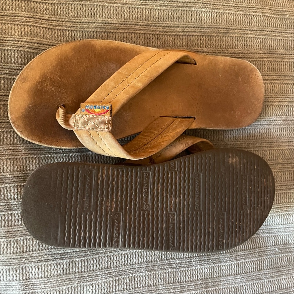 Rainbow Sandals Tan Flip Flops